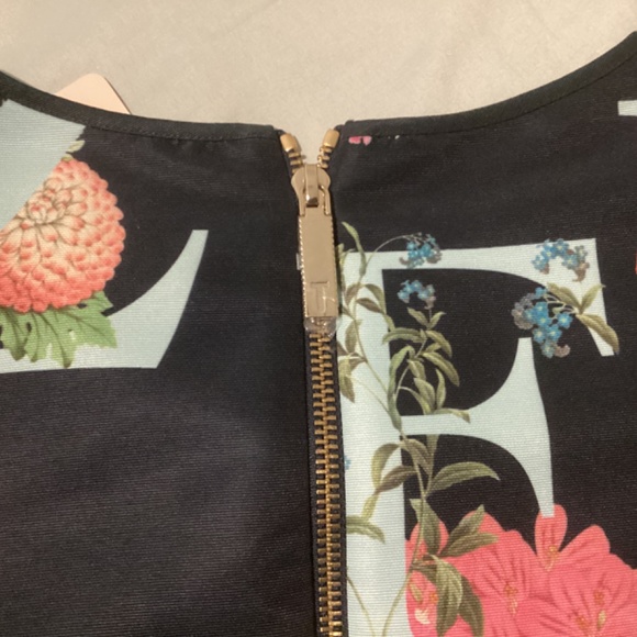 TED BAKER Navy Ottoman Alphabet Skater Dress Size 1 (Aus 8) - Picture 6 of 10